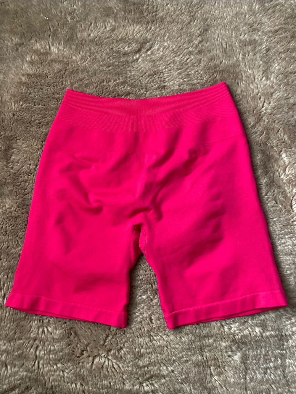 AUROLA Women's High-Waist Athletic Shorts - Neon Green & Hot Pink - Picture 7 of 8